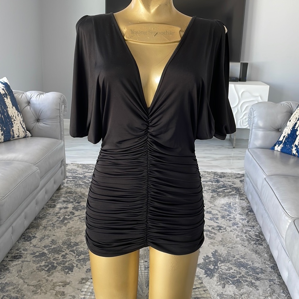 GRASS COLLECTION Beautiful Women’s Black Tunic Top Size M